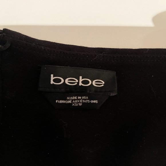BEBE Black Leggings Zipper Back - Picture 3 of 5